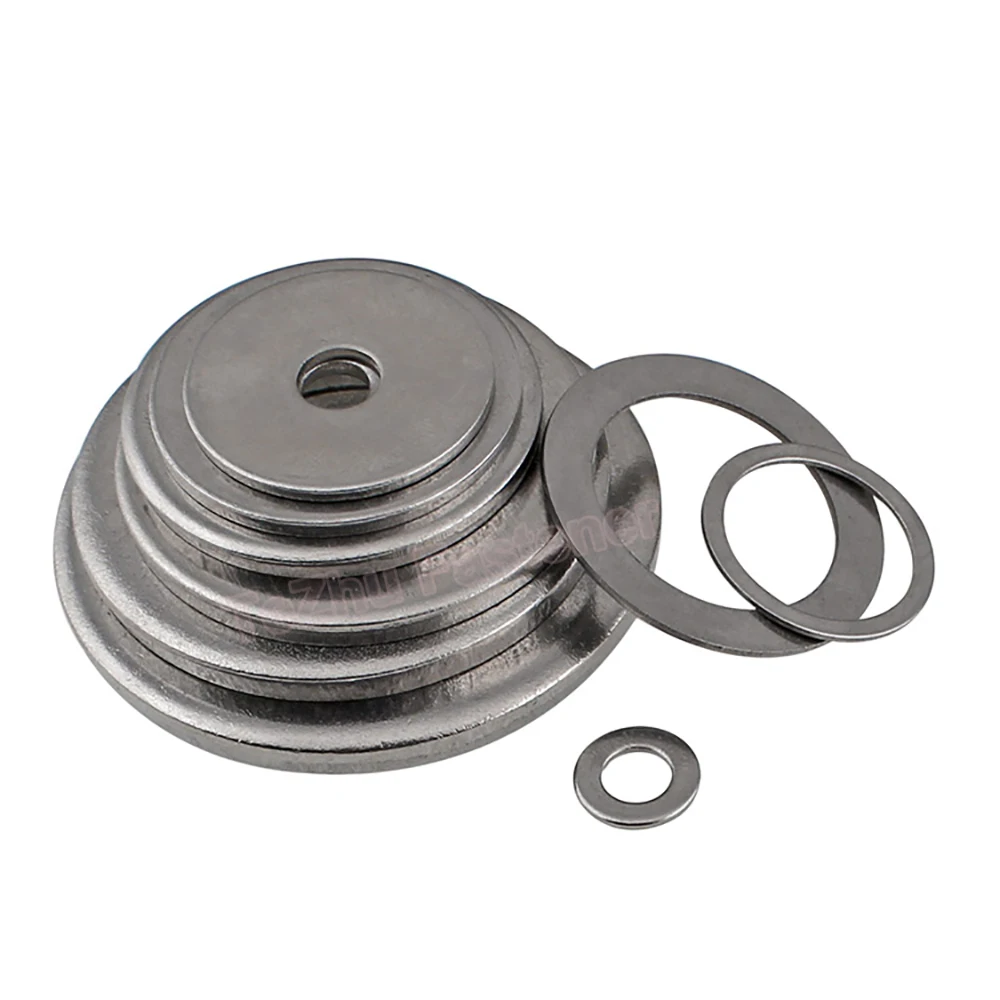 Dicke 0,8mm 304 Edelstahl Unterlegscheiben M3 M4 M5 M6 M8 M10 M12