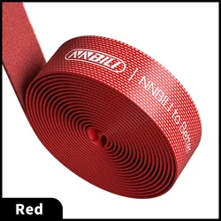 Reusable Double - Sided Velcro Cable Management Straps with Self - Adhesive Fastener - 3m (Red)