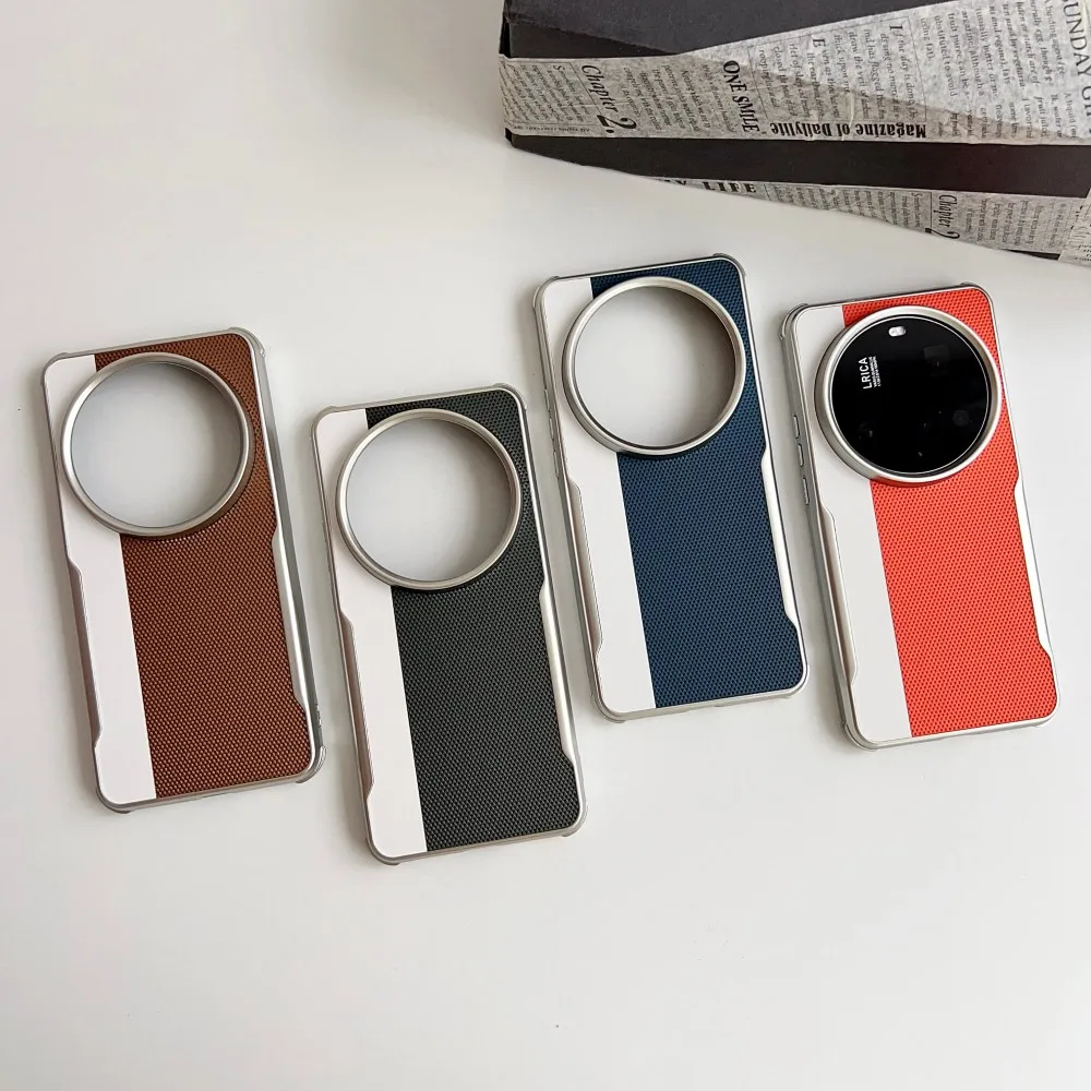 Luxury PU Leather Matte Plating Protective Back Cover Case