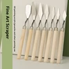 7Pcs/Set Stainless Steel Oil Painting Knives, Artist Crafts Spatula, Palette Knife, Mixing Knife, Scraper Art Tools 4