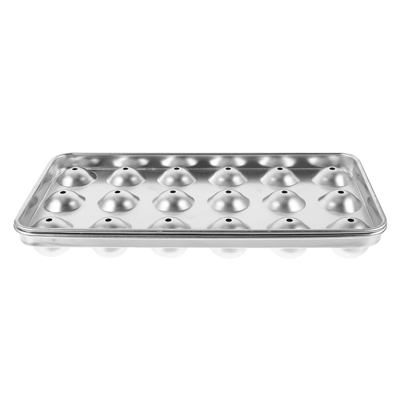 

Ice Mold Household Round Ball Cube Tray with Cover Stainless Steel Practical Shaped