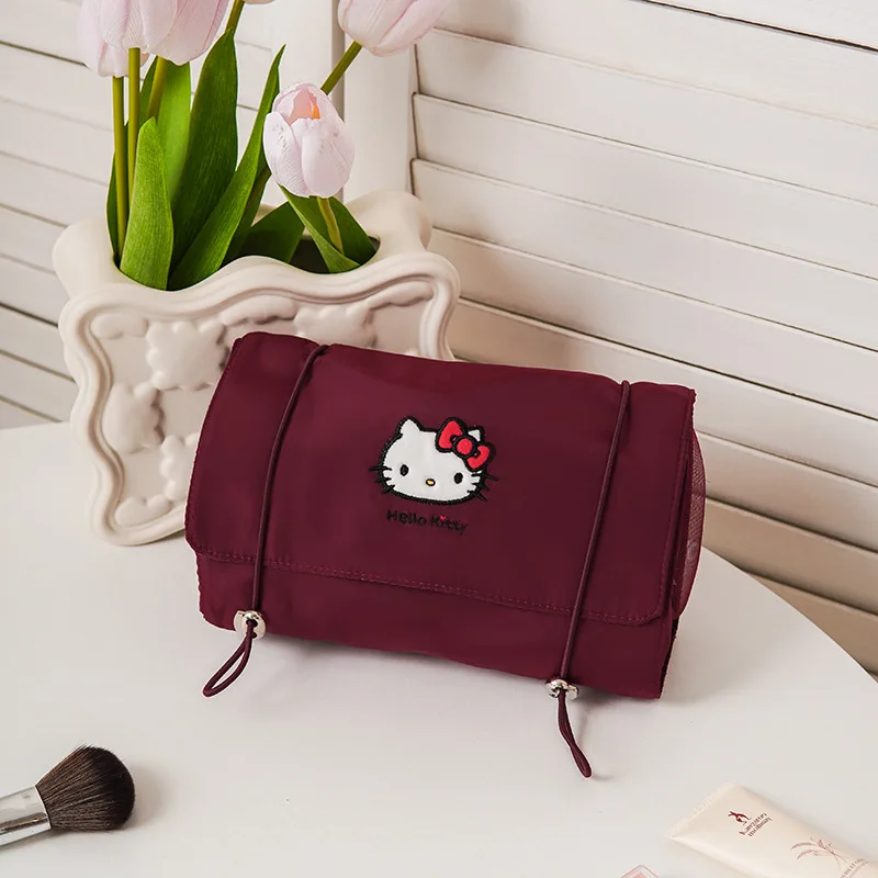 

Sanrio Kawaii Hello Kitty Large Removable Portable Cosmetic Bag Anime Cosmetic Storage Bag Makeup Bag High Capacity Toiletries