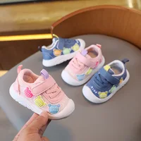 2024 New Baby Soft Sole Non-slip Mesh Breathable Fresh Cute Boys and Girls Comfortable Sport Leisure Toddler Walking Shoes 1