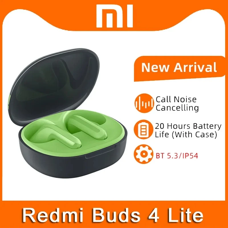 Xiaomi Redmi Buds 4 Lite Auricolare Tws Bluetooth 5.3 Chiamata Rumore Ip54 20 Ore Batteria Mi True Wireless Earbuds 4 Youth Edition