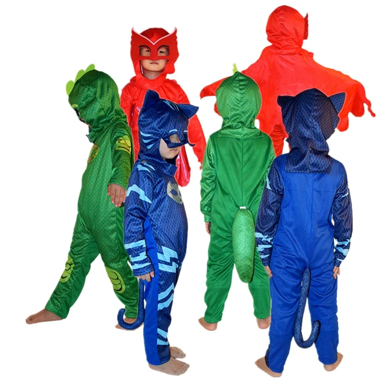 Bambini Anime Cosplay Costume Festa Di Halloween Natale Masquerade Vestiti Catboy Gekko Owlette Bambini Bambini Regalo Di Compleanno 3-10Y