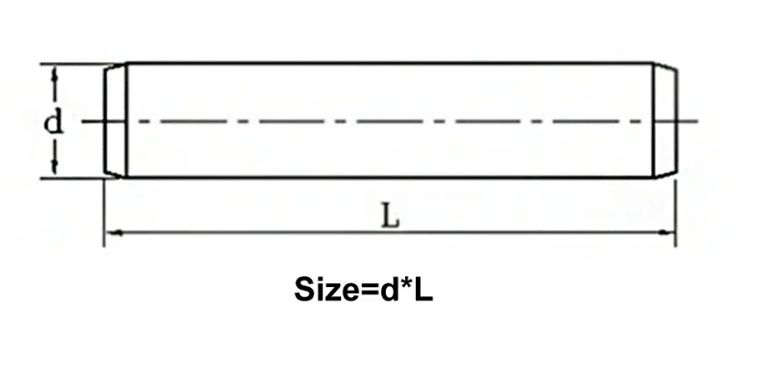 Cylindrical Pin Locating Dowel M1 M1.5-M10 304 Stainless Steel 4-100mm cylindrical locating dowel pin