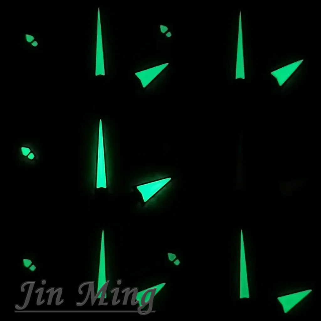 Premium Luminous Watch Hands in Green, Black, and Silver