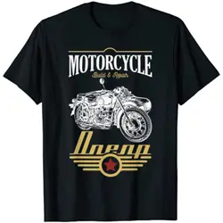 Ukraine Kiev Dnepr Motorcycle Offroad Motorcyclist T-Shirt 100% Cotton O-Neck Summer Short Sleeve Casual Mens T-shirt Size S-3XL
