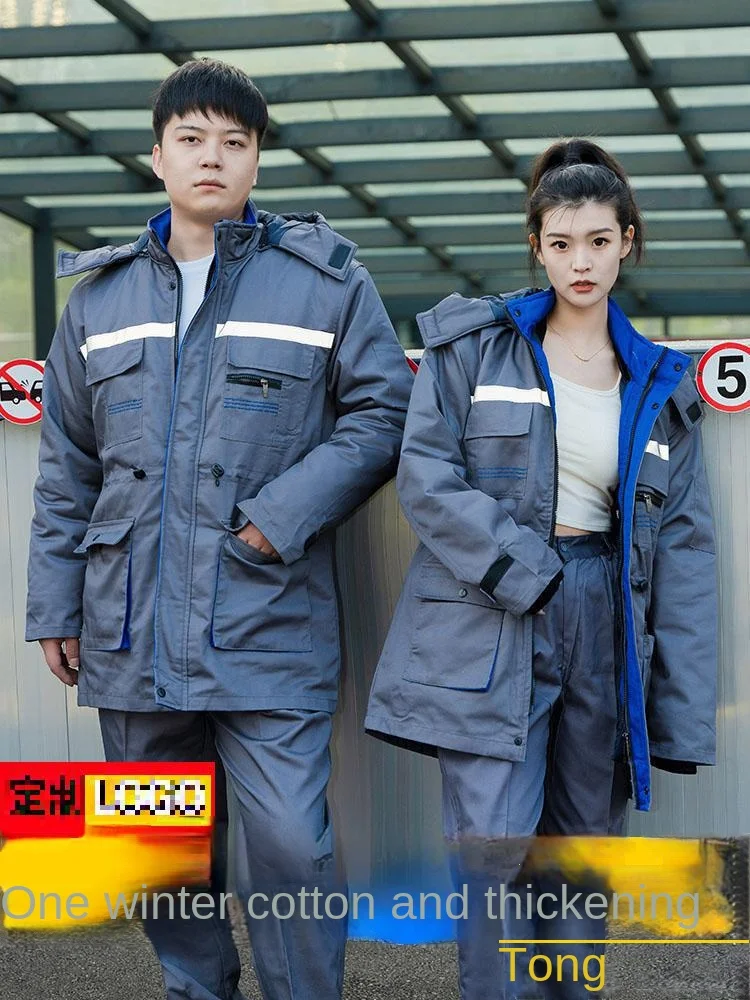 Ropa de trabajo de algodón cálida para hombre y mujer