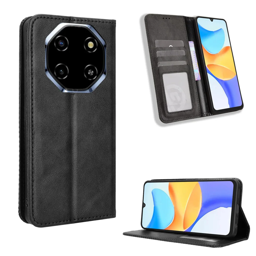 Luxury Flip PU Leather Wallet with Magnetic Adsorption Case - Elegant Phone Bag