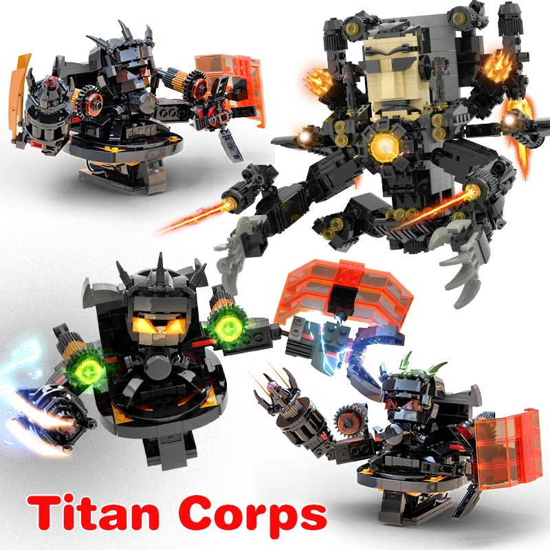 New Skibidi Toileted Giant Titan TVman Upgrade Speakerman Building Blocks Animation Figure Model Toys for Kid Ideas Gifts Xmas 5