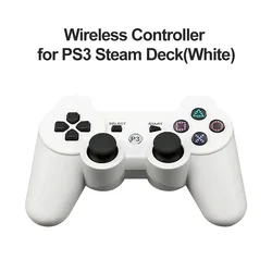 Wireless Bluetooth Gamepad with Vibration and Snowflake Button Design - Eco - Friendly ABS Material (White)