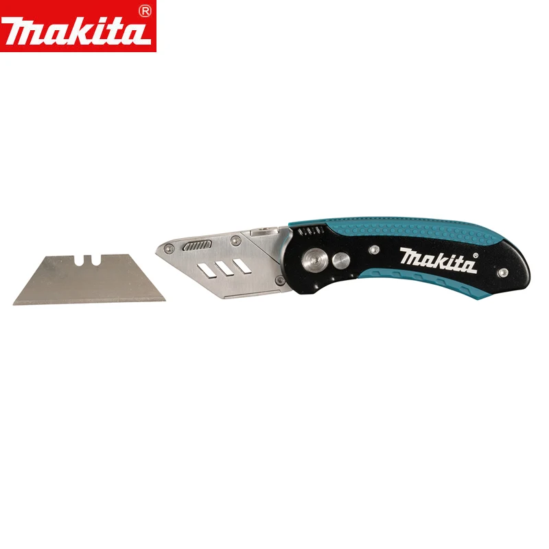 Makita E-10908 Utility Knife Quick Change Folding Manual Retractable Safe Portable Hand Tools Folding Knife With 10 Blades 5
