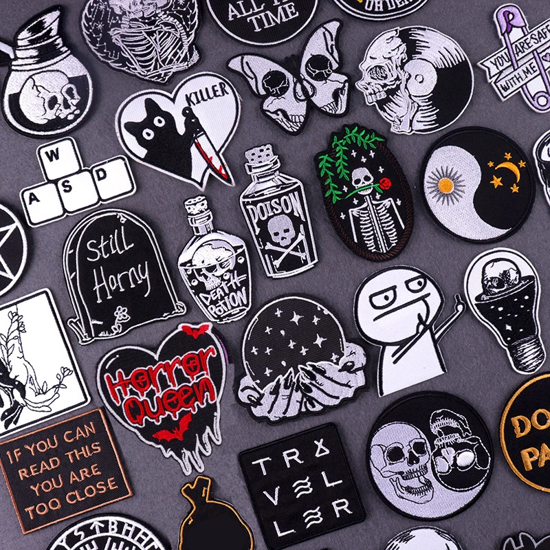 

Punk Magic Ball Patch Iron On Embroidered Patches For Clothing Thermoadhesive Patches On Clothes Hippie Rock Biker Patch Sewing