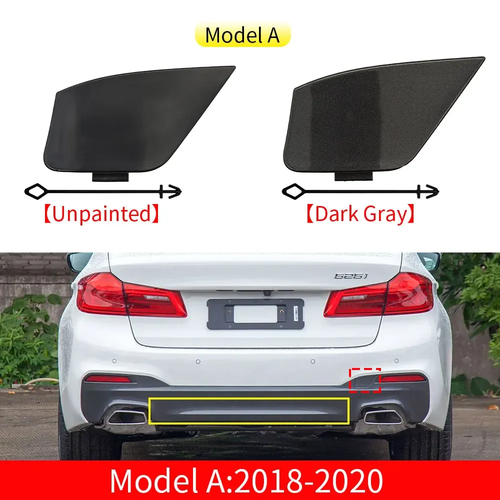 자동차 후면 범퍼 견인 후크 커버 캡 회색 액세서리 BMW 5 시리즈 M 스포츠 G30 M 2017-2023 520 523 530 535 540i M 51128746050