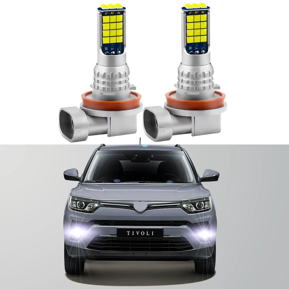 2pcs Led Car Fog Lamp For Ssangyong Tivoli 2015 Front Fog Light Bulb Car Accessories Canbus