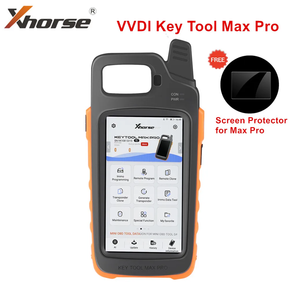 Xhorse VVDI Key Tool Max Pro с мини-инструментом OBD, с поддержкой считывания напряжения и тока утечки
