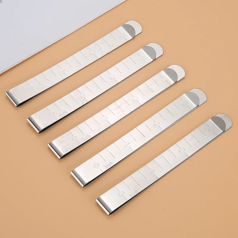 Sewing Hemming Clips 3/5/10pcs Stainless Steel Hemming Clips Metal Crimping Clip Fabric Measuring Ruler DIY Sewing Clip Tools sewing accessories sewing clips garment clips