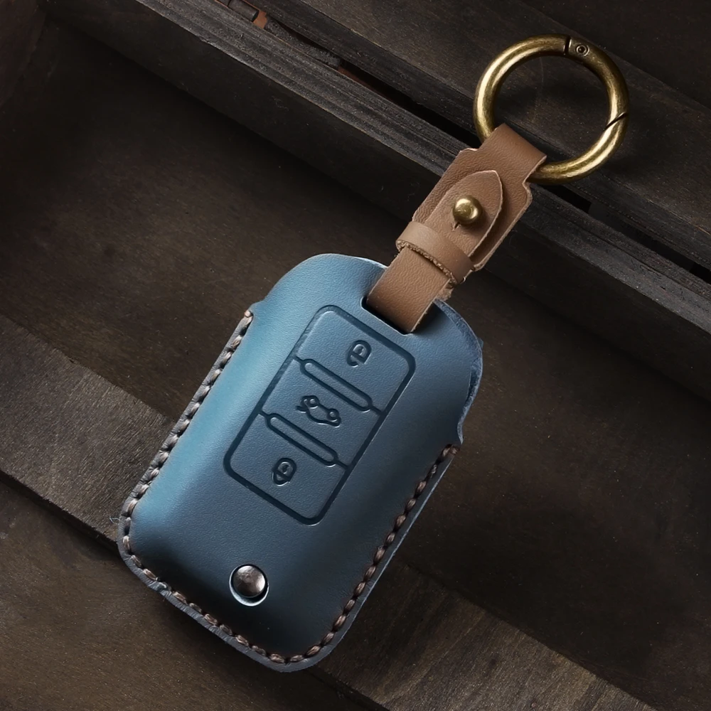 Premium Leather Car Key Case Cover
