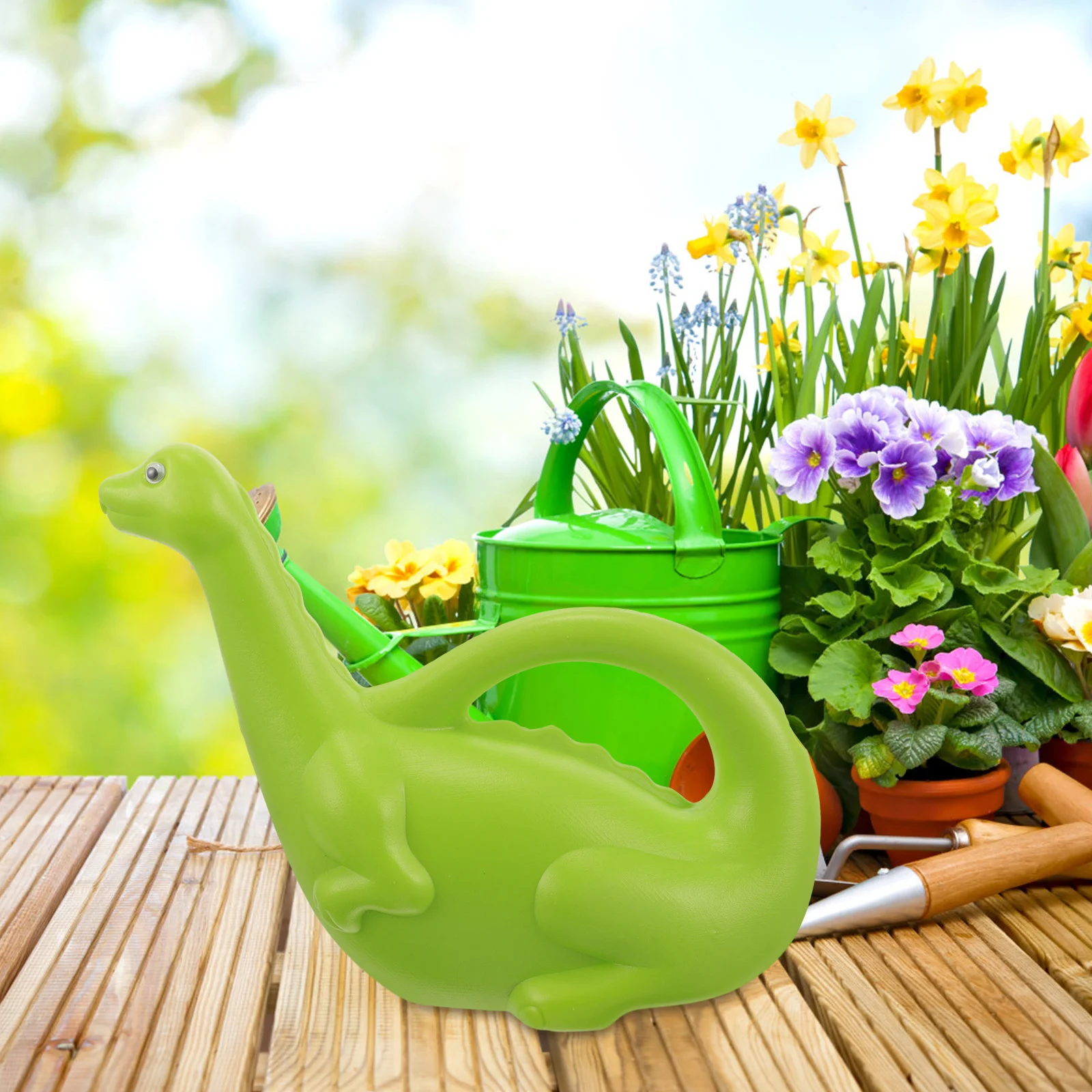 

2pcs Gardening Watering Can Decorative Water Container Kids Flower Waterer Kids Beach Plaything