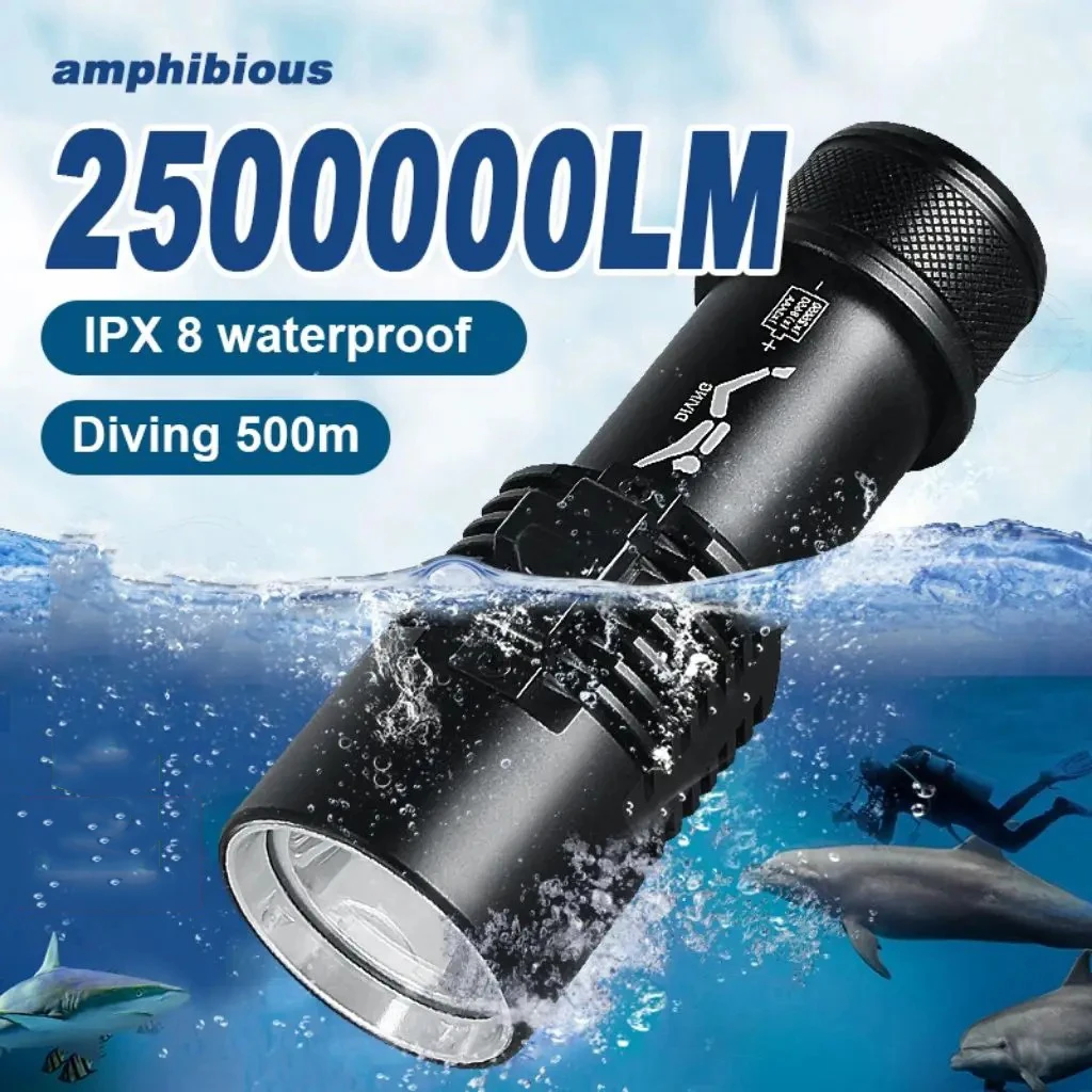 Lampe Torche De Plongée Scube 1200 Lumens - Robuste - Étanche - Neuve