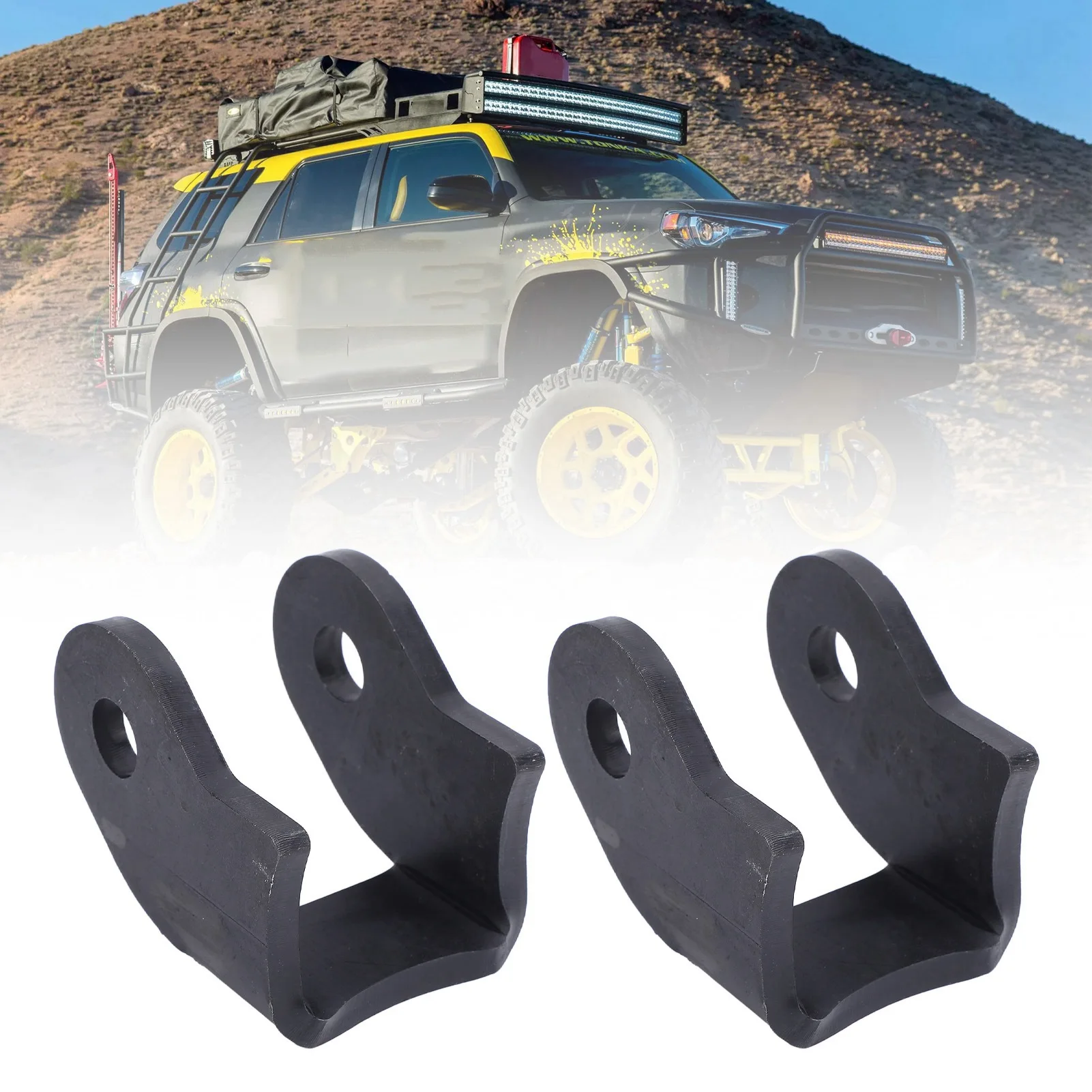 Car Axle Shock Absorber Bracket Weld On Shock Bracket Enhanced Performance Steel Easy Installation Curved for Off Road Trailer