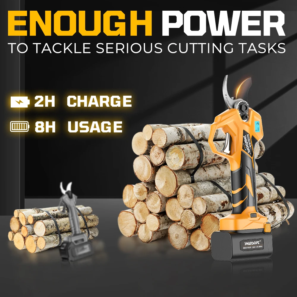 Pru-30  Cordless Pruner Lithium-ion Pruning Shear 30MM Electric Tree Branches Garden Tools Efficient ScissorsBonsai 5