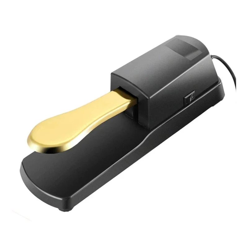 Sustain Pedal for Keyboard, Universal Piano Pedal with Polarity Switch for Digital Piano 1/4'' (6.35mm) Input Plug, 63'' (1.6m)