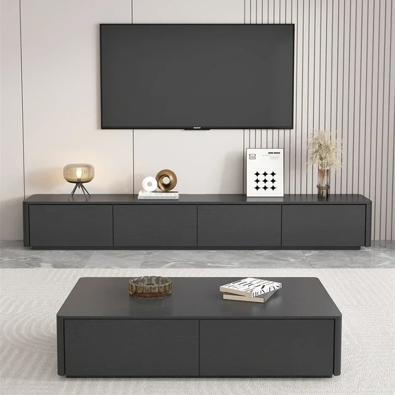 Console Stand Tv Stand Cabinet Floor Aesthetic Solid Wood Black Tv Cabinet House Hotel Gabinete Gamer Pc Nordic Furnitures