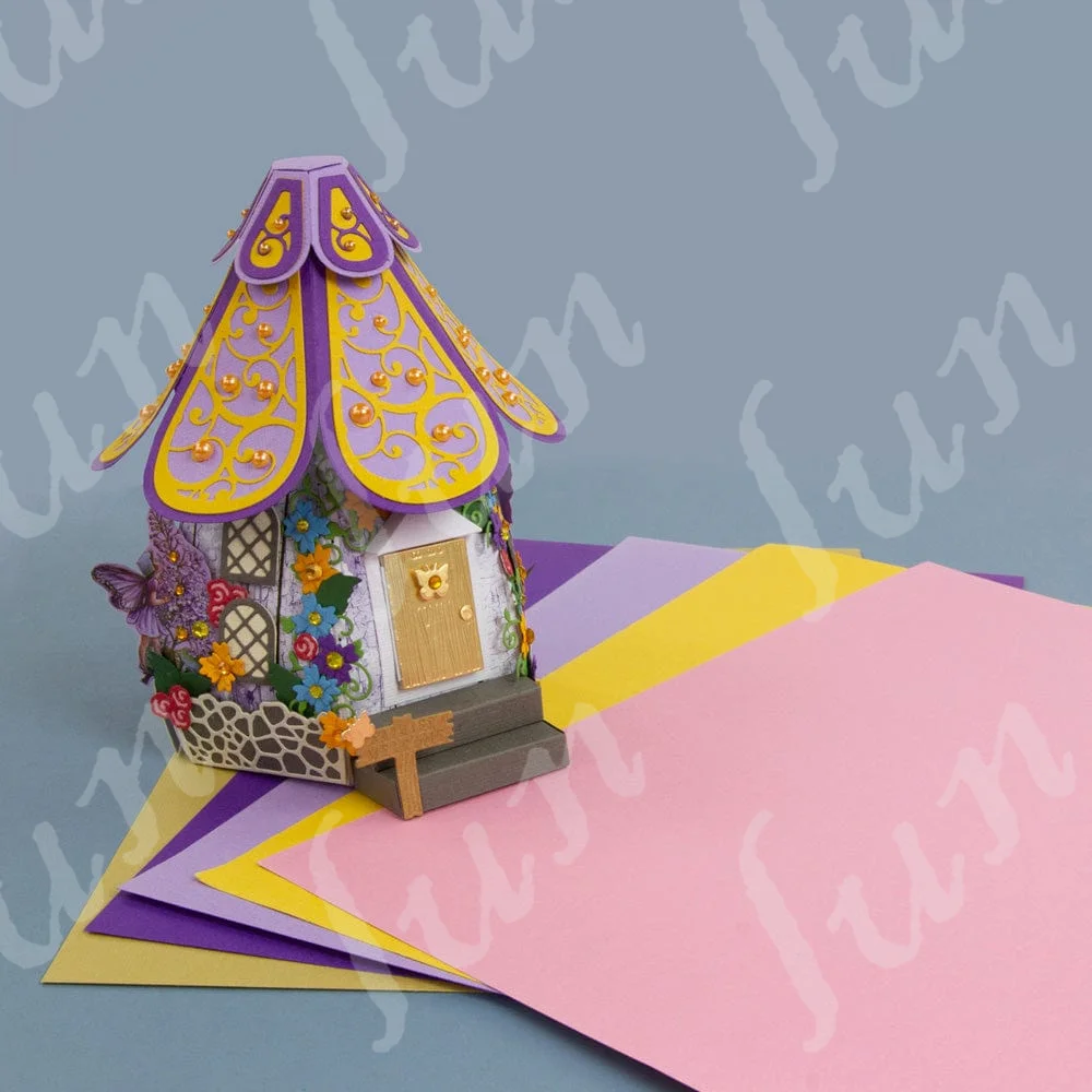 Description Picture 3 of itemCutting Dies 2024 Box Enchanted Fairy Village Die Set Scrapbooking Papercutting Greeting Cards Knife Mold Decorative DIY Crafts