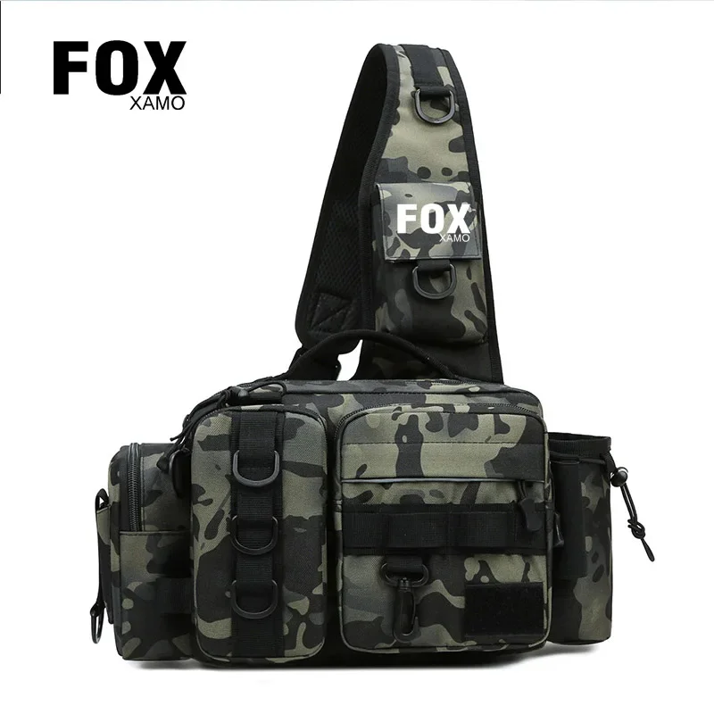 

Сумка на одно плечо Foxxamo Мужская для велоснастей, тактическая поясная сумка через плечо, нагрудная сумка для хранения рыболовных снастей и приманок