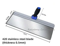 1pcs 45*8.7cm /50*8.7cm 420 Stainless Steel Plastic Handle Putty Knife Set Scraper Construction Tools Cleaning Tools Thick 0.5mm 1