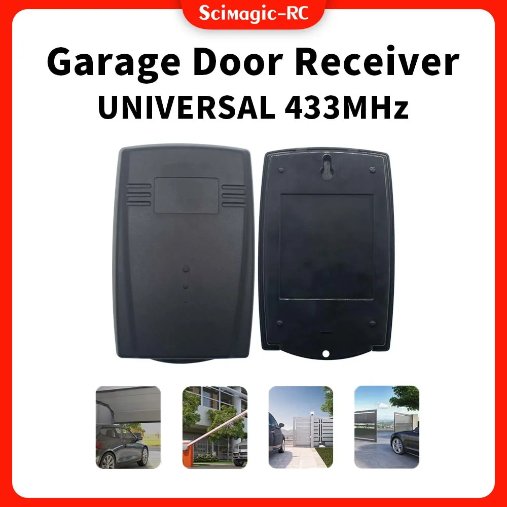 

Universal 433mhz Remote Control Garage Door Receiver 2CH 12V 24V Controller Gate Opener 433.92mhz Transmitter Fixed Rolling Code