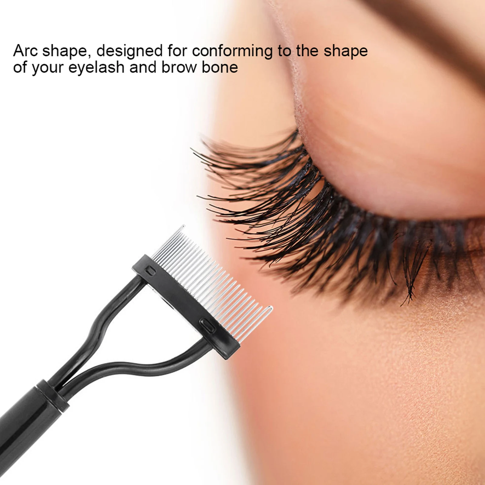 Beauty Eyebrow Brush Eyebrow Comb Eyelash Comb Steel Needle Mascara Eyebrow Brush Makeup Cosmetic Beauty Tools Eyelash Brush 2