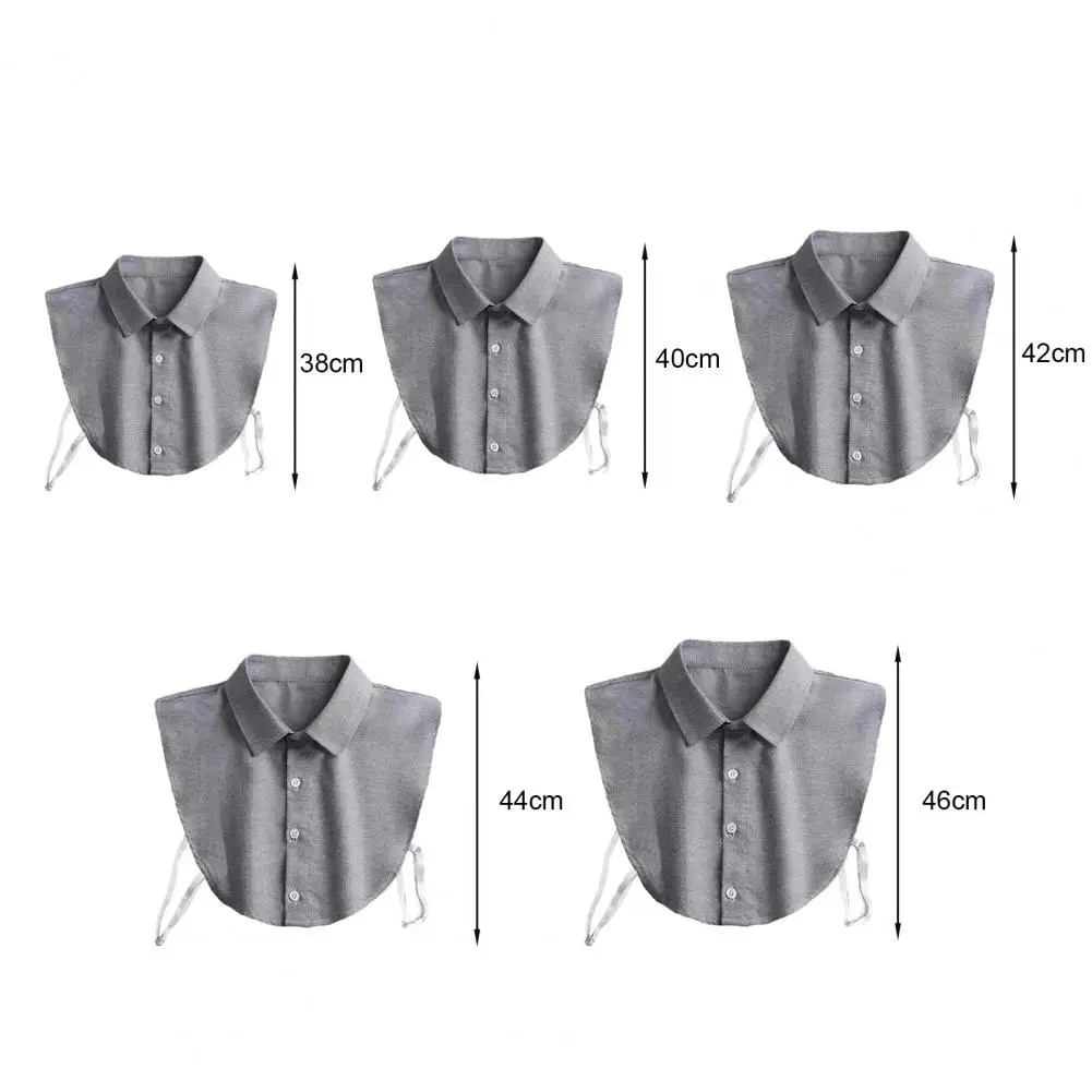 False Collar Women Cotton Fake Collar Blouse Vintage Solid Detachable Shirt Collar False Lapel Blouse Top Women Clothes Accessories
