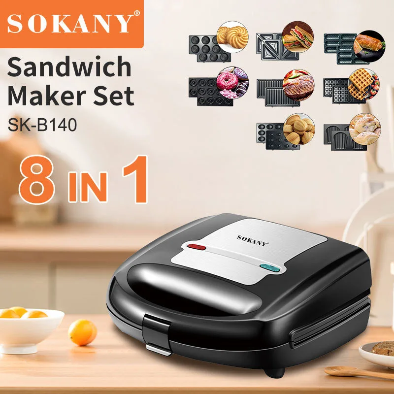 Sandwich machine 8-in-1 Dessert Tools detachable plate cake nut donut waffle maker