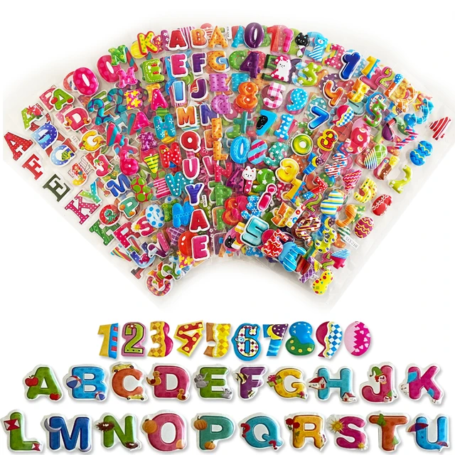 Letter Numbers Scrapbooking Stickers  Sticker Letters Alphabet Small -  Small - Aliexpress