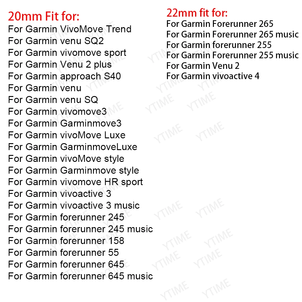 θ ƿ ð , Garmin Venu SQ 2 2S Plus Ʈ ġ , Garmin Vivoactive 3 4 4S  Ż Ʈ, 18mm, 20mm, 22mm
