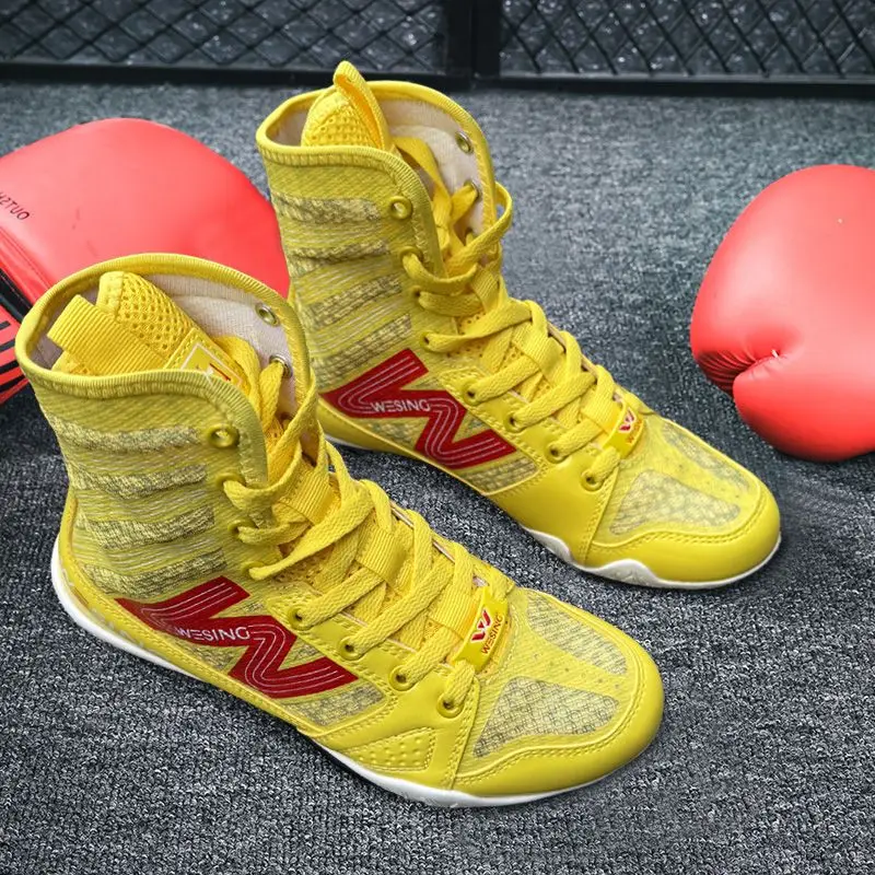 Professional High Top Wrestling Shoes Big Size 36-46 Boxing Sneakers Breathable Wrestling Footwears Comfortable Combat Sneakers