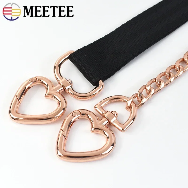 ANCLLO 20 fibbie girevoli in lega di zinco a forma di cuore, larghezza esterna, 1,9 cm, chiusura a scatto, ganci portachiavi, fibbie ad anello, clip
