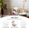 Custom Mondrian Minimalist Modern Art Tissue Box Cover PU Leather Square Color Art Plaid Facial Tissues Holder for Office 3