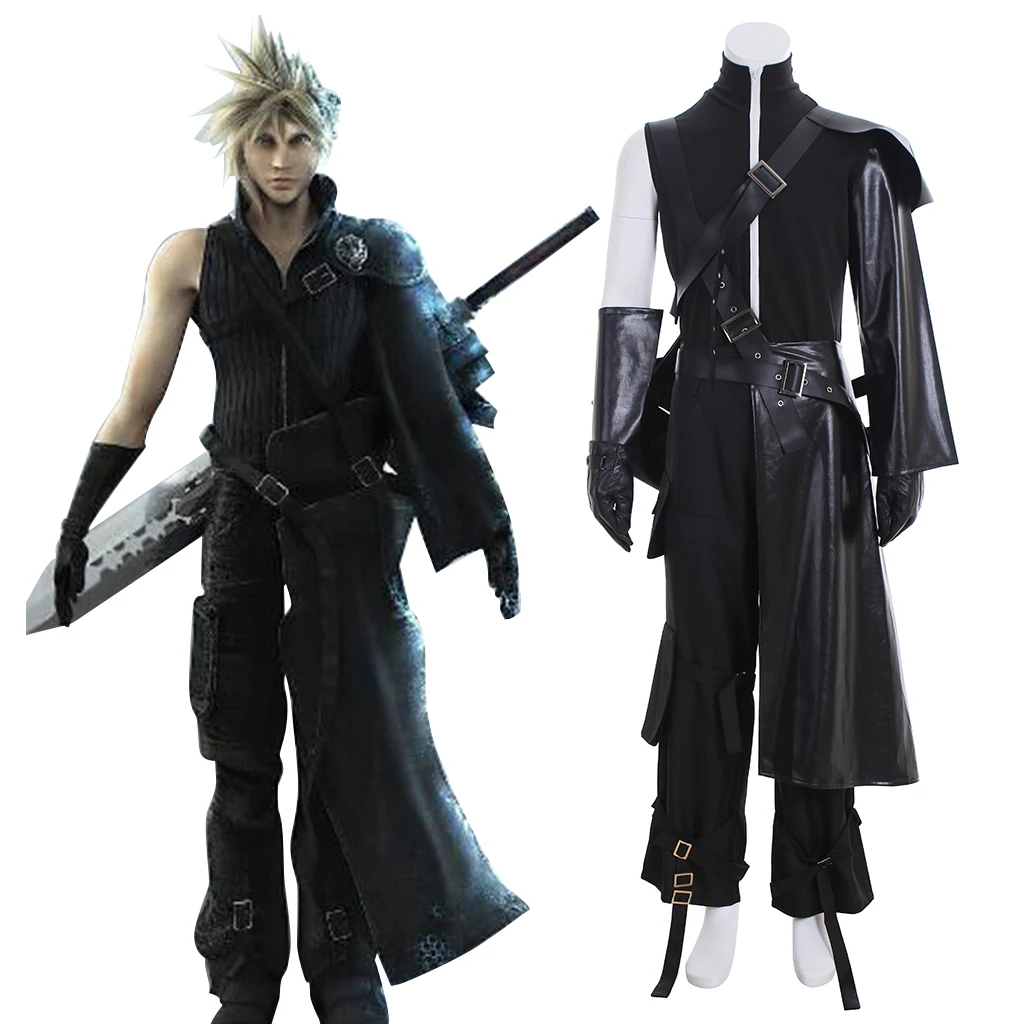 Final Fantasy VII-Inspired Cloud Strife Cosplay Costume for Men with Custom Sizing