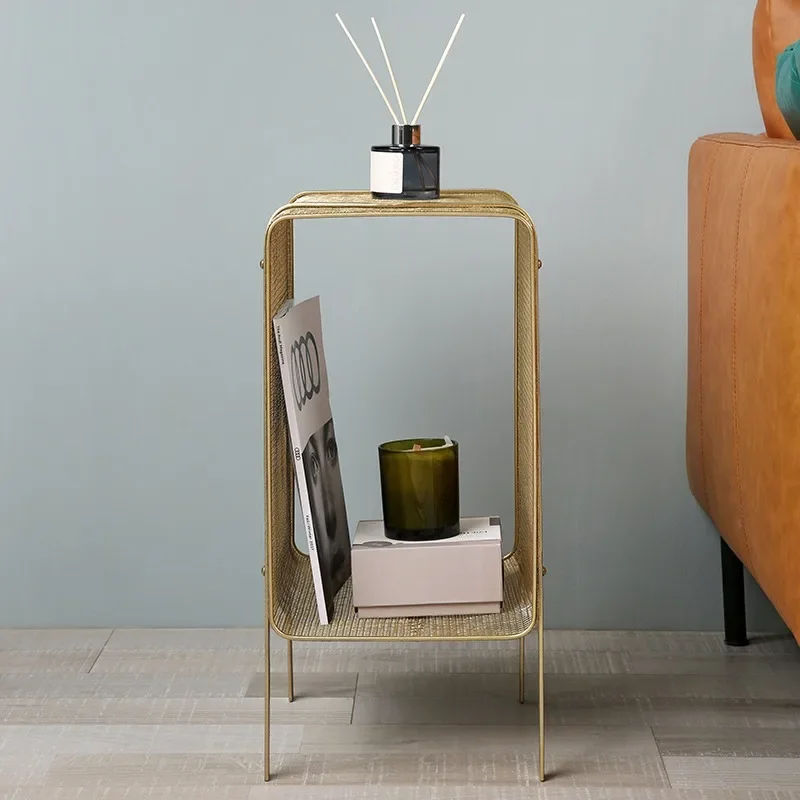 

Скандинавская стойка для хранения в гостиной, прикроватная тумбочка, креативный стол, книжная полка, стойка для журналов, Настольная тумба, железный арт