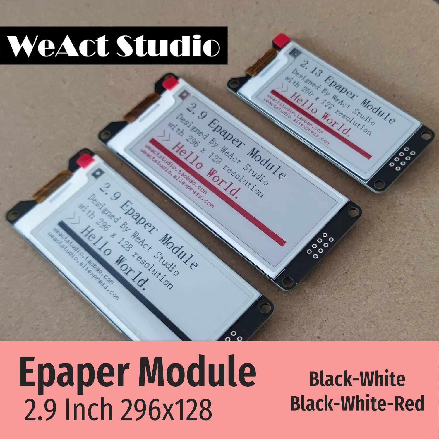 Tela de Exibição Weact-e-paper E-ink Eink Spi Preto-branco-vermelho 29 Polegadas 213 Polegadas 29 Polegadas 213 Polegadas - Imagem 6