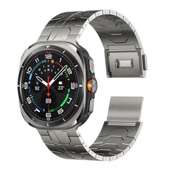 Magnetic Clasp Stainless Steel Watch Wristband - Premium Metal Strap (Titanium color)