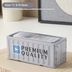 Compact Metal Box Creative Desktop Organizer Office Supply Tube (Grey)