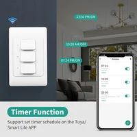 Tuya WiFi Push Smart Switch Button Wall Light Switches 1/2/3gang No Neutral Wire Required Switch Wireless Control Alexa Google - Image 2