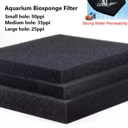 Black Filtration Foam Aquarium Biochemical Filter Sponge Pad - Durable and Long-Lasting - 50PPI (Small Hole) (40x30x3cm)