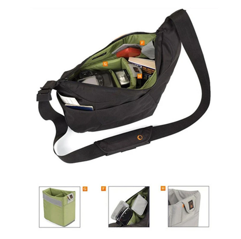 Lowepro Passport Sling PS Series Lightweight Crossbody Camera Single Shoulder DSLR Inner Case Photography Bag_voghion.com