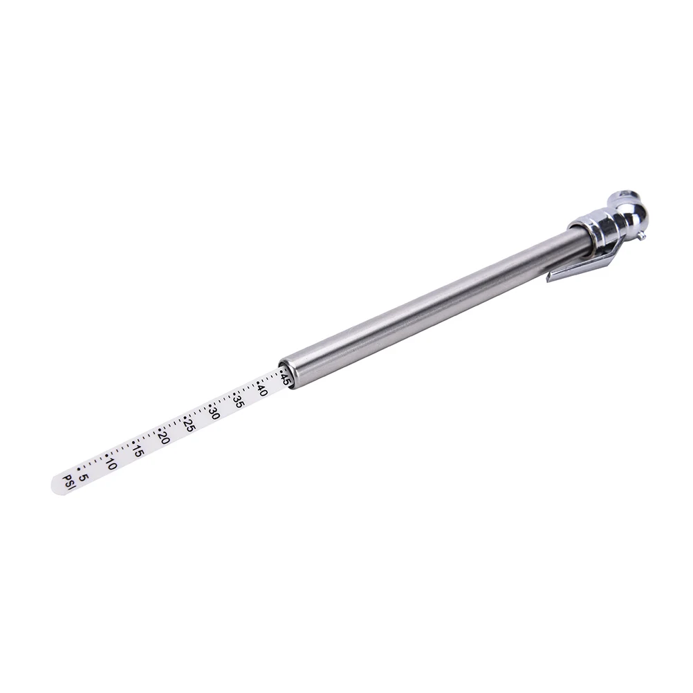 미니 타이어 압력 게이지 디지털 디스플레이 Tmps, 실버 스테인레스 스틸, 오토바이 타이어 압력 펜, 5-50PSI